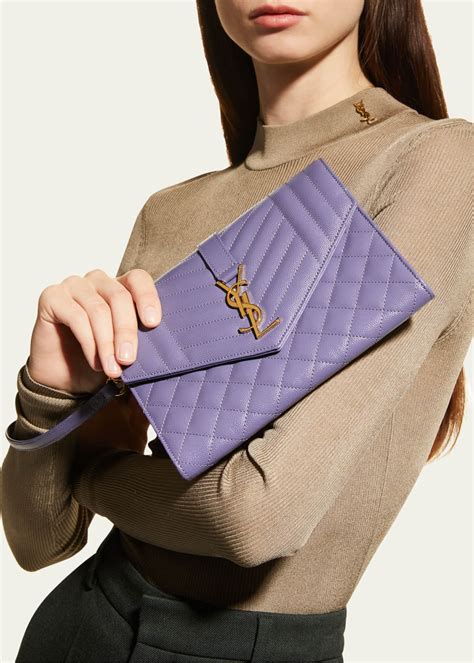 ysl envelops multigrain|YSL envelope flap bag.